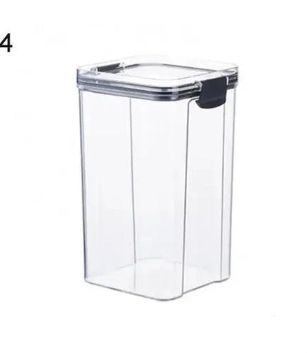 Multipurpose Food Storage Containers Set - Clear Jars with Lids for Cereal, Candy, and Dry Goods