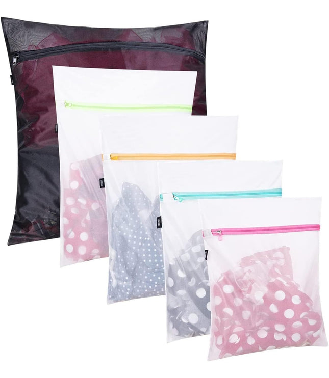Mesh Laundry Bags, Washing Machine Wash Bags, Reusable and Durable Mesh Wash Bags for Delicate Blouse, Hosiery, Underwear, Bra, Lingerie and Baby Clothes, Great for Travel Storage Organization