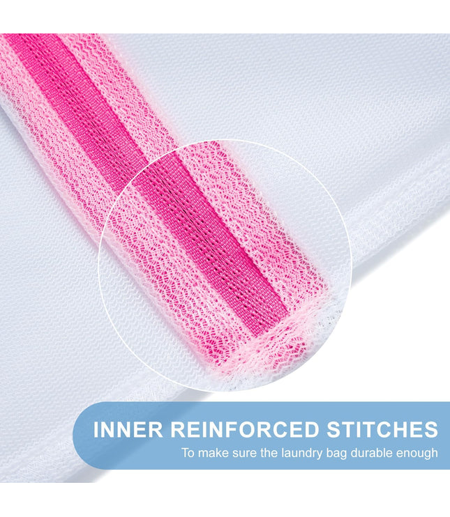 Mesh Laundry Bags, Washing Machine Wash Bags, Reusable and Durable Mesh Wash Bags for Delicate Blouse, Hosiery, Underwear, Bra, Lingerie and Baby Clothes, Great for Travel Storage Organization