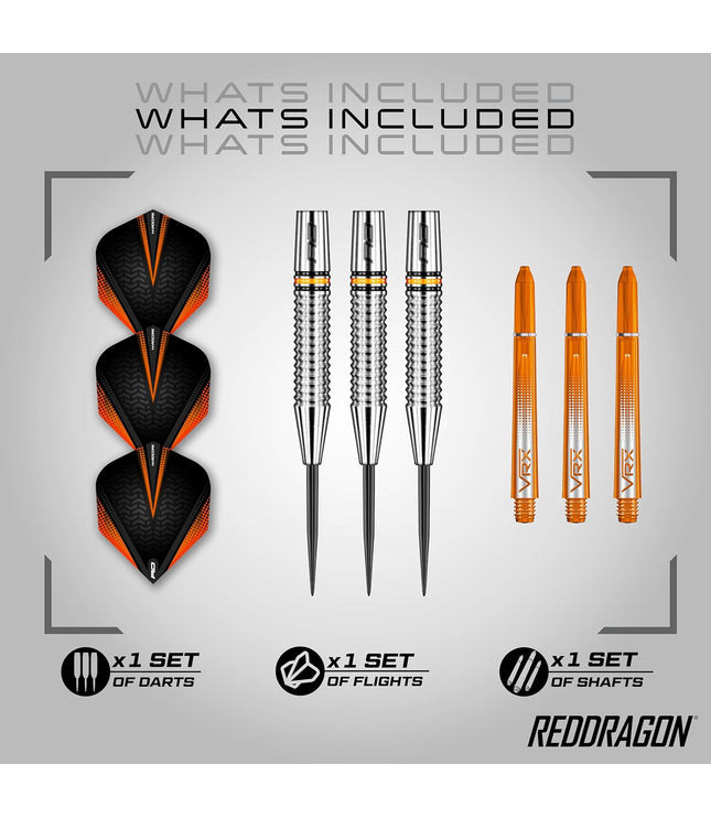 Amberjack Tungsten Darts Set with Darts Flights & Dart Stems (Shafts) – Professional 90% Tungsten Premium Darts Set – Available in 22G, 23G, 24G, 25G, 26G, 27G, 28G, 30G