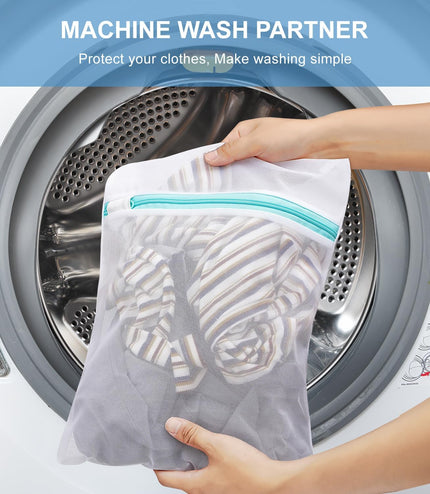 Mesh Laundry Bags, Washing Machine Wash Bags, Reusable and Durable Mesh Wash Bags for Delicate Blouse, Hosiery, Underwear, Bra, Lingerie and Baby Clothes, Great for Travel Storage Organization