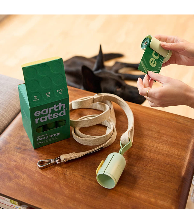 Dog Poo Bags, Guaranteed Leak Proof and Extra Thick Waste Bag Refill Rolls for Dogs, Lavender Scented, 270 Count