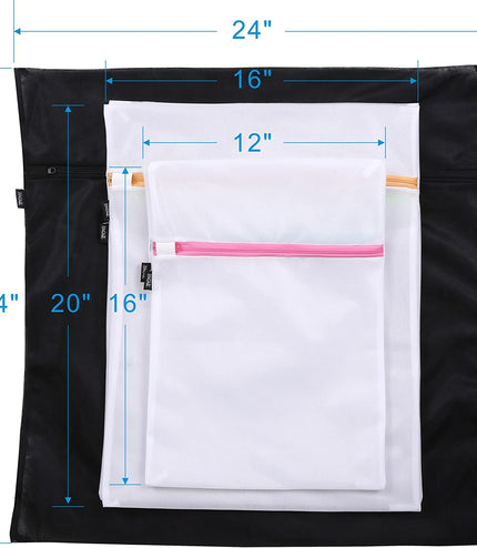 Mesh Laundry Bags, Washing Machine Wash Bags, Reusable and Durable Mesh Wash Bags for Delicate Blouse, Hosiery, Underwear, Bra, Lingerie and Baby Clothes, Great for Travel Storage Organization