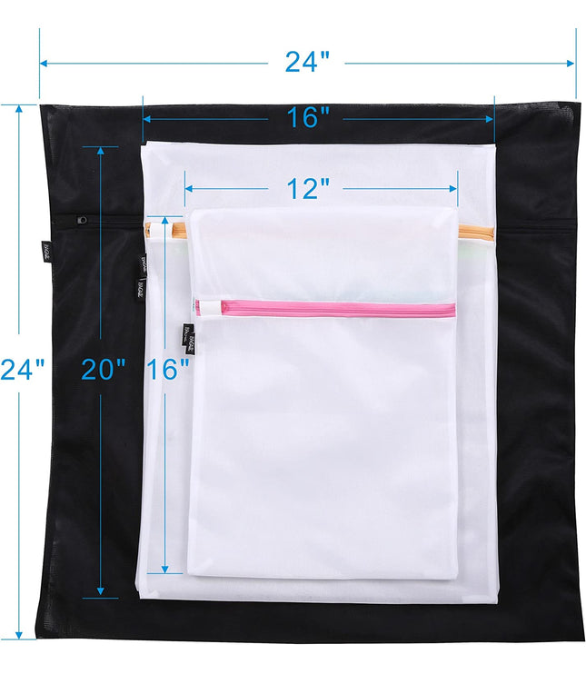 Mesh Laundry Bags, Washing Machine Wash Bags, Reusable and Durable Mesh Wash Bags for Delicate Blouse, Hosiery, Underwear, Bra, Lingerie and Baby Clothes, Great for Travel Storage Organization